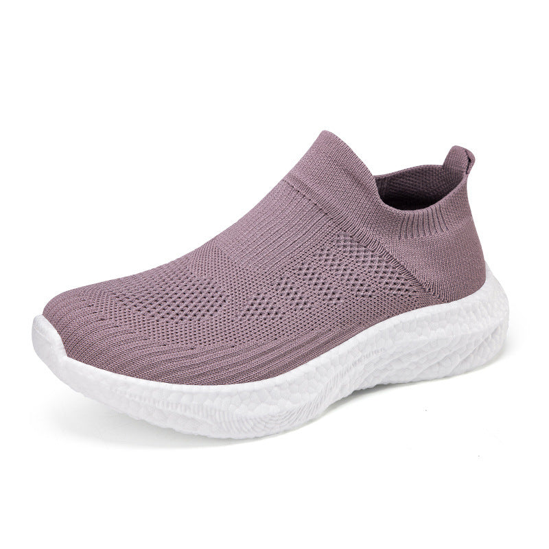 Damen Elastic Slip-On Sneakers mit atmungsaktivem Obermaterial EB