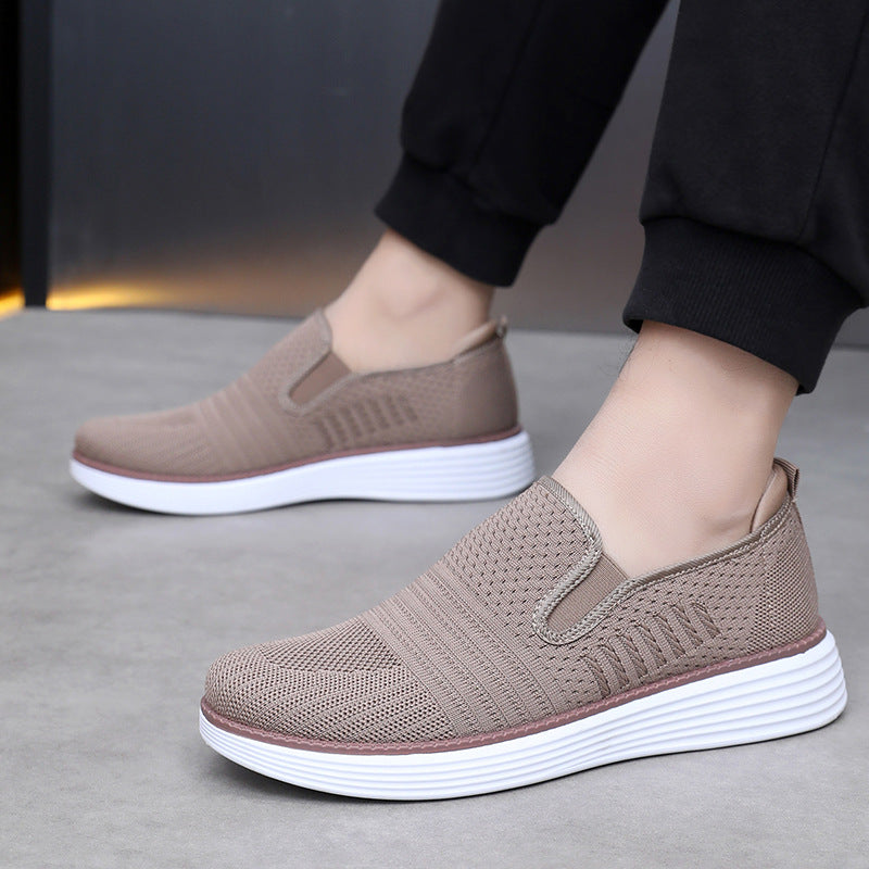 Damen Bequeme Slip-On Sneakers mit atmungsaktivem Obermaterial und flexiblem Fußbett EB