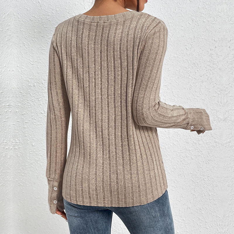 Damen Langarmshirt mit elegantem Spitzenkragen EB