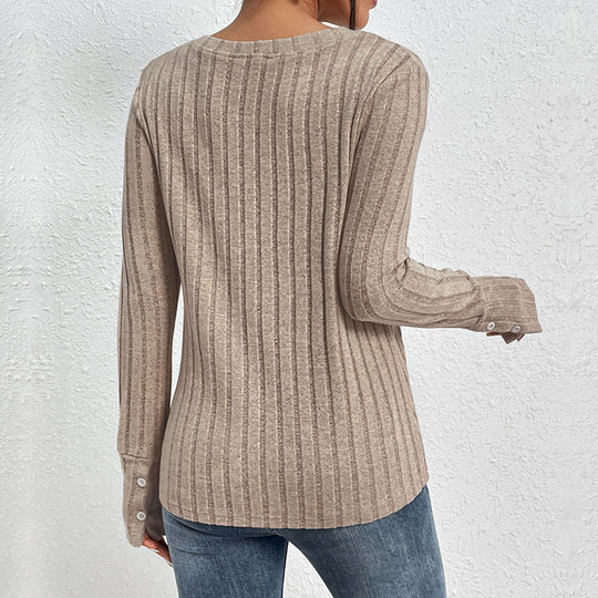 Damen Langarmshirt mit elegantem Spitzenkragen EB
