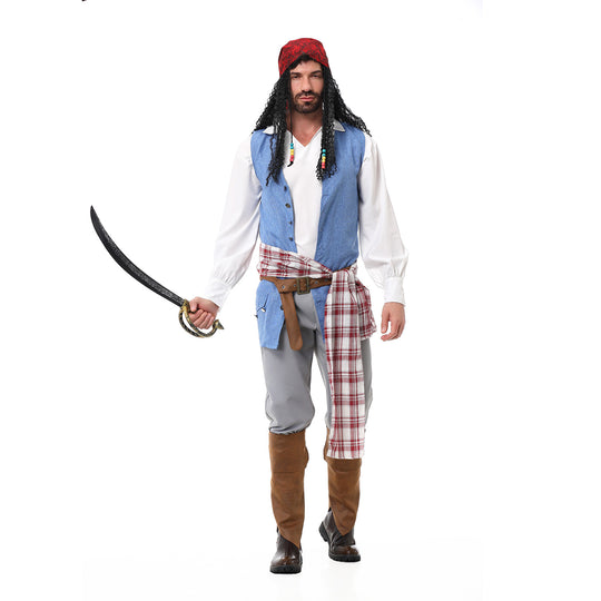 Jungen Piratenkostüm mit detailverliebtem Gehrock und Accessoires EB