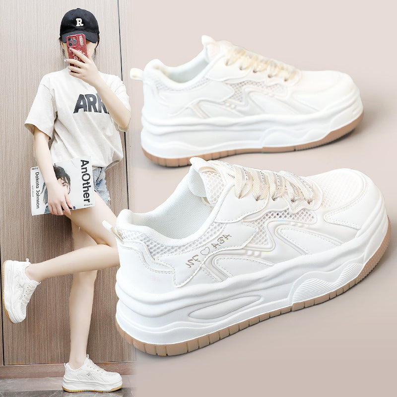 Damen Sportliche Sneakers mit atmungsaktiver Mesh-Oberfläche und dämpfendem Sohlenprofil EB