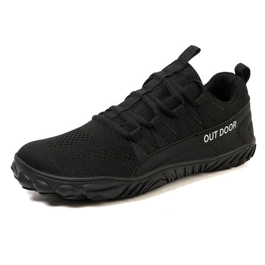 Herren leichte Outdoor-Trailrunning-Sneaker mit atmungsaktivem Strickoberteil, verstärkter Zehenkappe und griffiger Offroad-Laufsohle EB
