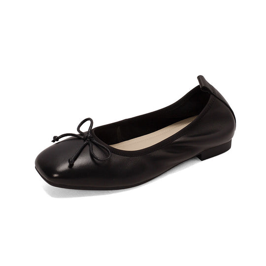 Damen Bequeme und stilvolle Ballerinas mit Schleifenakzent EB