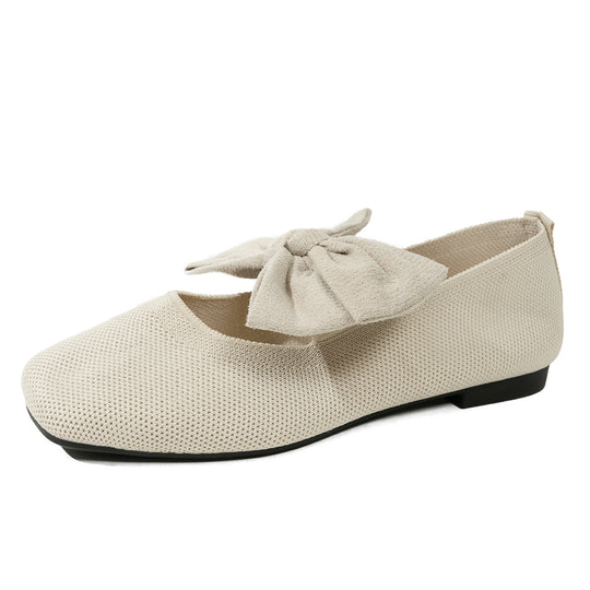 Damen Ballerinas mit großem Schleifen-Design und atmungsaktivem Obermaterial EB