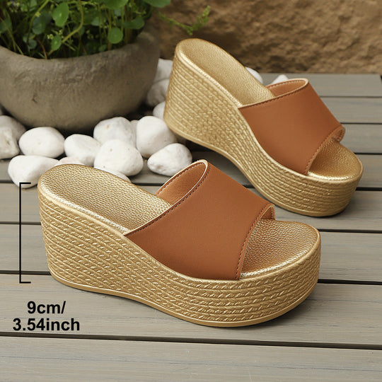 Damen Wedge-Pantoletten mit elegantem Design und komfortablem Fußbett EB