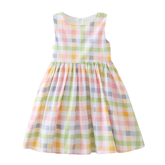 Mädchen Sommerkleid mit kariertem Design EB