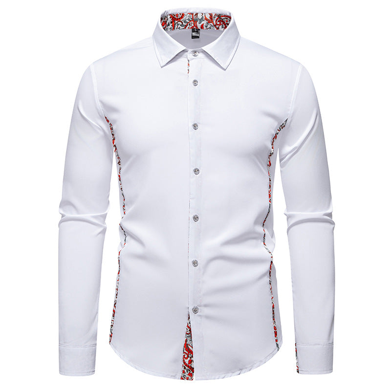 Herren Elegantes Hemd mit kreativem Floral-Muster und modernen Akzenten EB