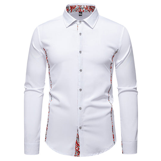 Herren Elegantes Hemd mit kreativem Floral-Muster und modernen Akzenten EB