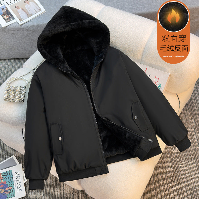Damen Fleecegefütterte Kapuzenjacke mit Wendeoption EB