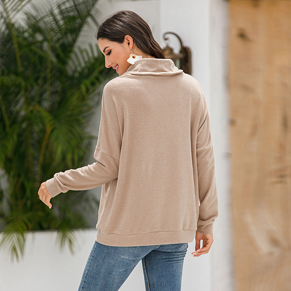Damen Kapuzenpullover mit asymmetrischem Schnitt und praktischen Taschen EB