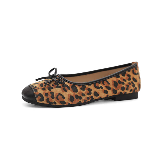 Damen modische Ballerinas mit schimmerndem Obermaterial und zartem Schleifendetail EB
