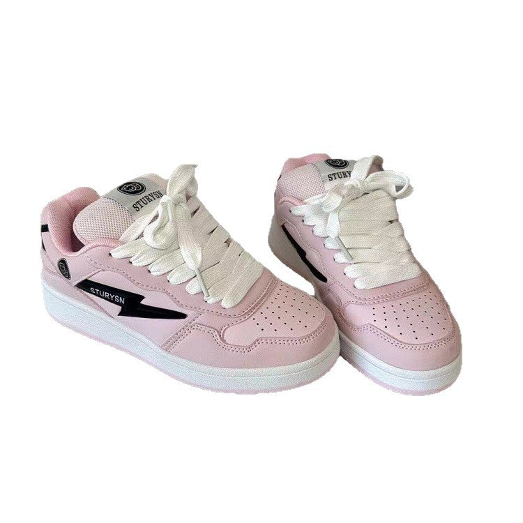 Damen Sportliche Sneakers im minimalistischen Design mit atmungsaktiver Oberflächenstruktur EB