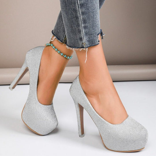 Damen Glitzernde High Heels EB