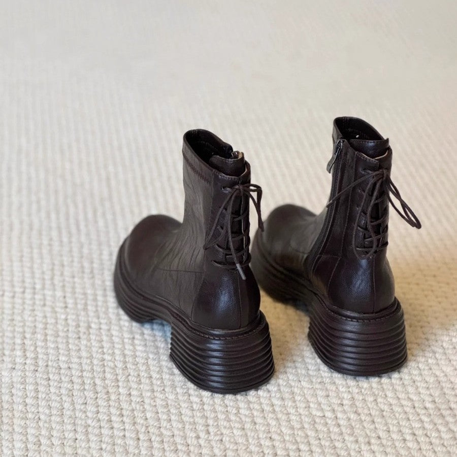Damen stilvolle Ankle Boots mit praktischem Reißverschluss und robustem Blockabsatz EB
