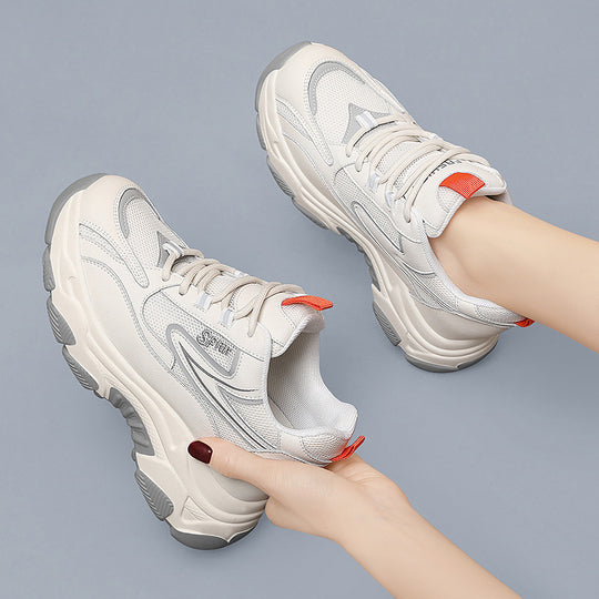 Damen modische und bequeme Sneakers mit stoßdämpfender Sohle EB