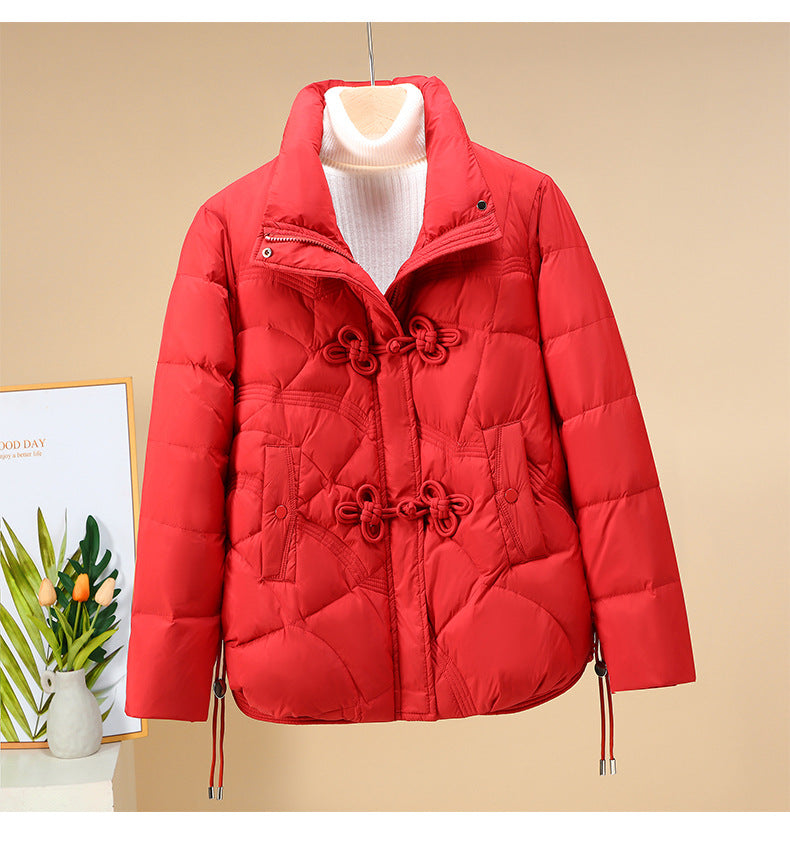 Damen Trendiger gepolsterter Blouson mit praktischen Schnürdetails EB
