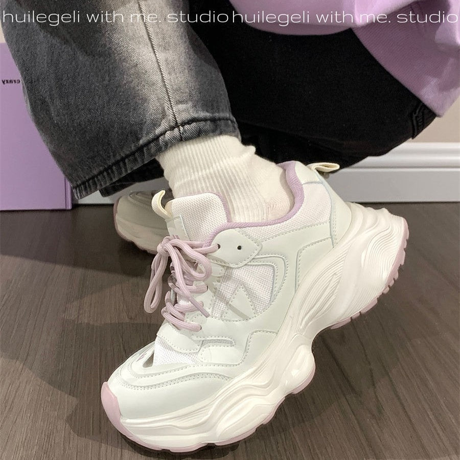 Damen sportliche Sneakers mit atmungsaktiver Mesh-Oberfläche und dämpfender Sohle EB