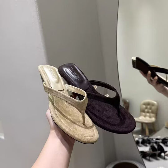 Damen elegante Zehentrenner-Pantoletten mit komfortabler Absatzhöhe und modischem Design EB