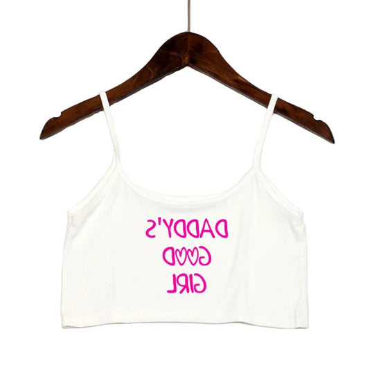 Damen modisches Crop-Top mit verzierten Trägern EB