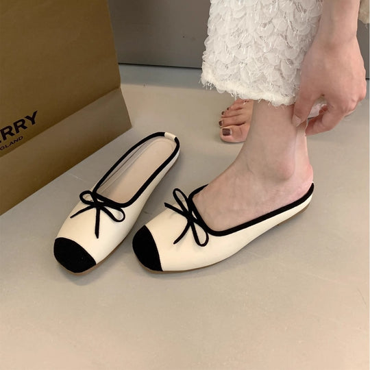 Damen Ballerina-Schuhe mit verstellbarem Schleifen-Detail EB