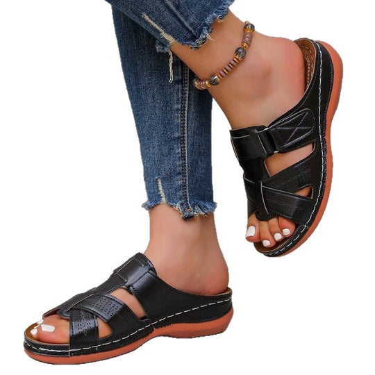Damen Komfort-Sandalen mit verstellbaren Riemen und atmungsaktiver Sohle EB
