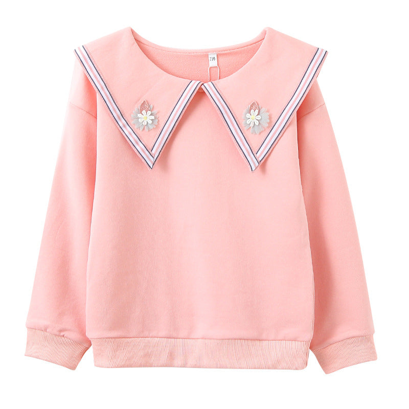 Damen Sweatshirt mit auffälligem Kragen EB