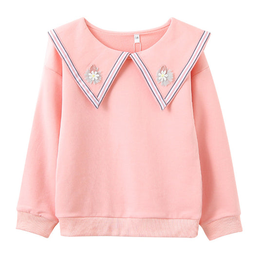 Damen Sweatshirt mit auffälligem Kragen EB