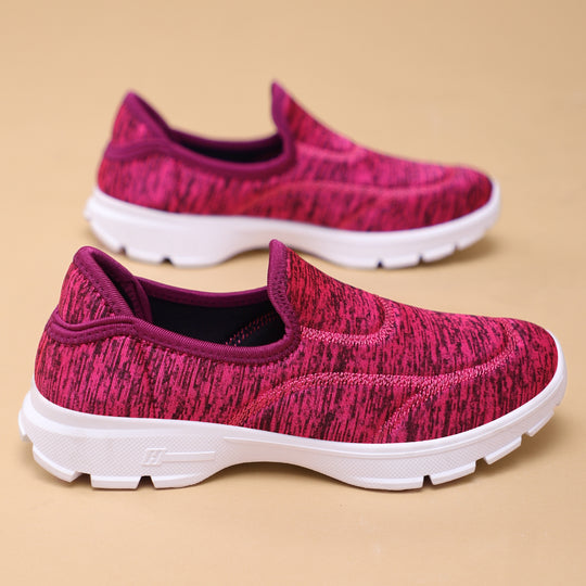 Damen Bequeme Slip-On Sneakers mit rutschfester Sohle und atmungsaktivem Obermaterial EB