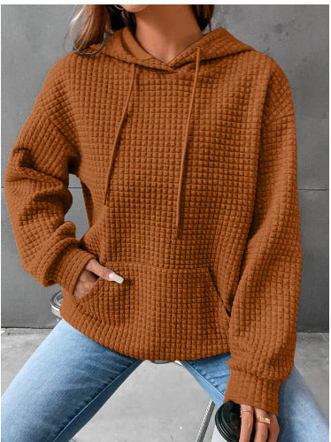 Damen Kapuzenpullover aus strukturiertem Material EB