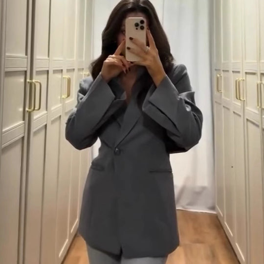 Damen Eleganter Oversized Blazer EB