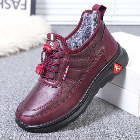Damen Komfortable und warme Freizeit-Sneaker mit kuscheligem Innenfutter EB