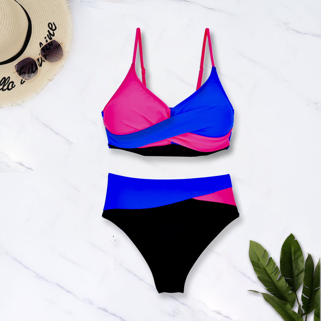Damen Sportliches Zweiteiler Bikini-Set EB