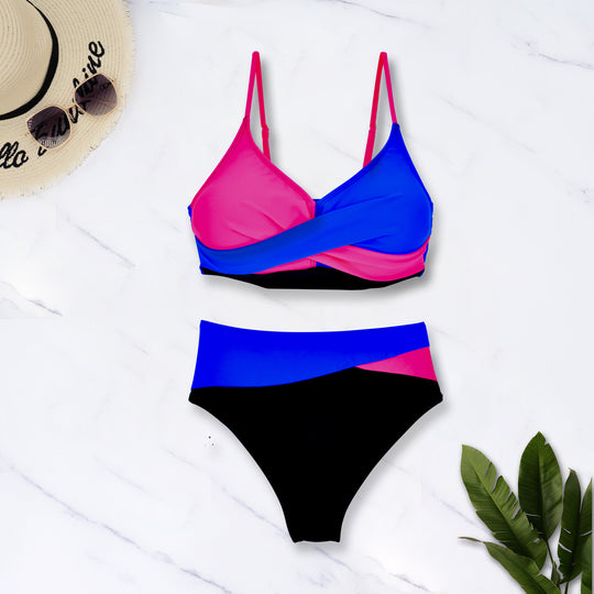Damen Sportliches Zweiteiler Bikini-Set EB