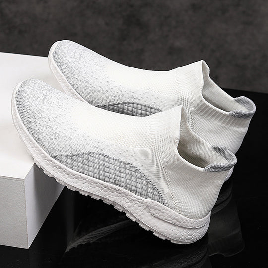 Damen Freizeit-Laufschuhe mit atmungsaktivem Strickdesign und rutschfester Sohle EB