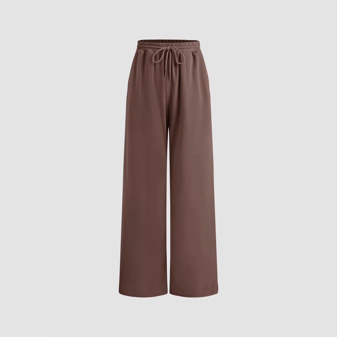 Damen weite Jersey-Hose mit elastischem Bund und Kordelzug EB