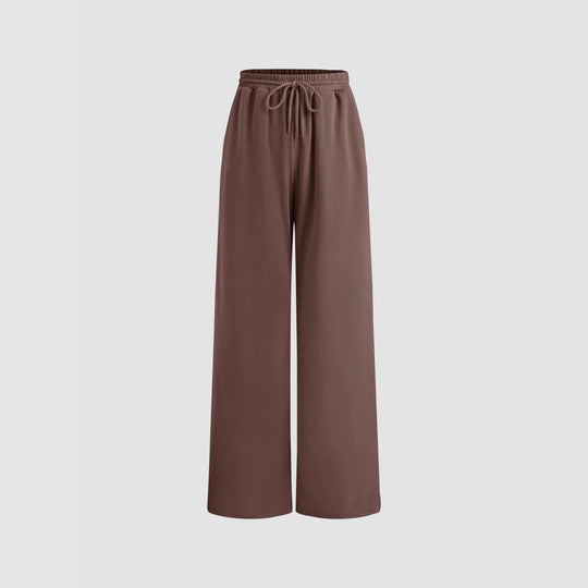 Damen weite Jersey-Hose mit elastischem Bund und Kordelzug EB