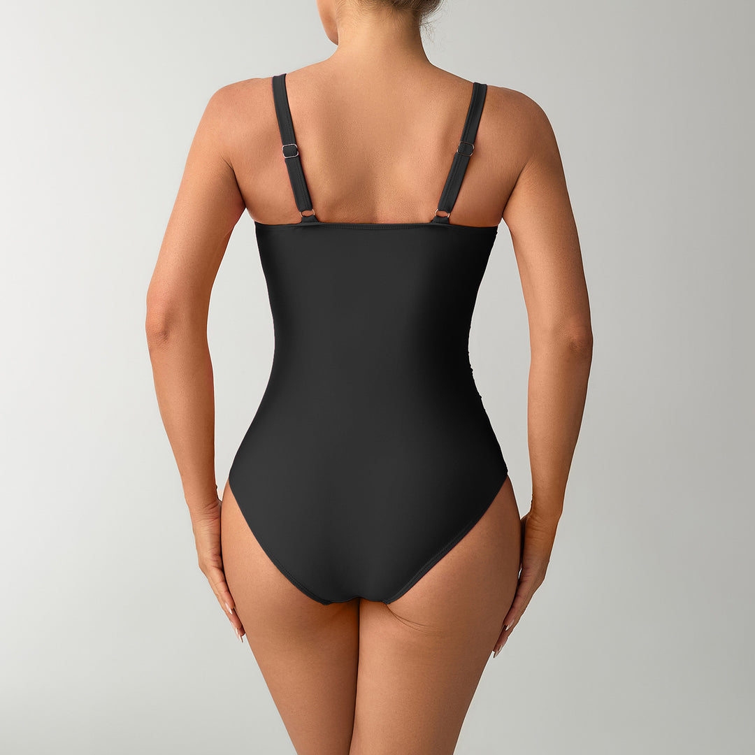 Damen Einteiler Badeanzug mit eleganten Schmuckdetails EB