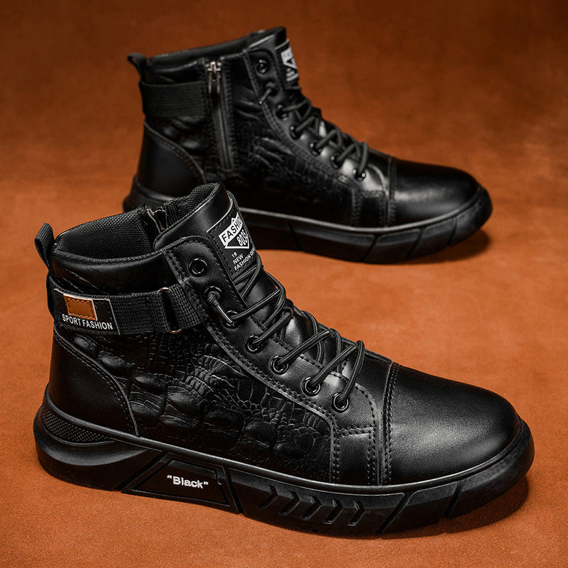 Herren Sportliche High-Top Schnürstiefel mit wasserabweisendem Obermaterial und rutschfester Sohle EB