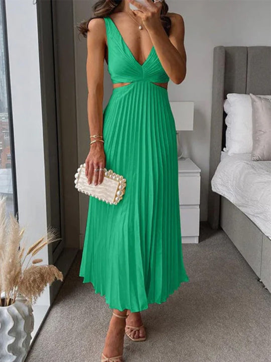 Damen Elegant gefaltetes Abendkleid EB