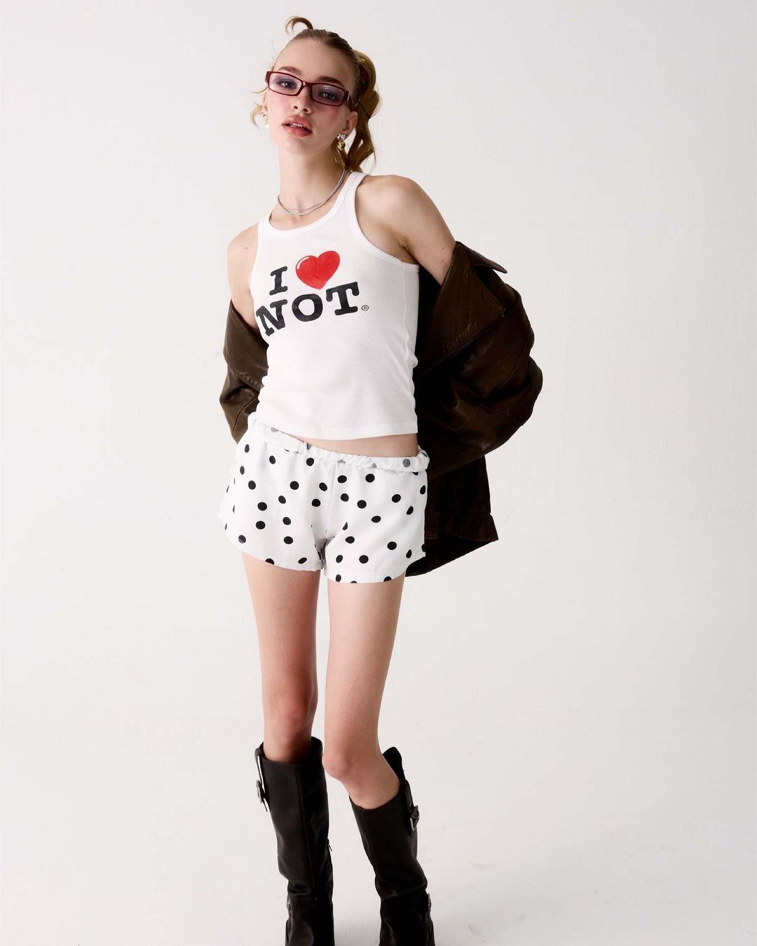Damen kurze Boxershorts mit liebevoll gestaltetem Punktemuster EB