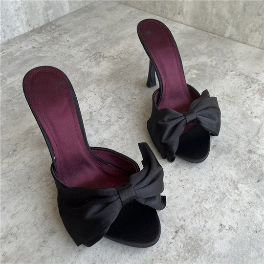 Damen High Heel Sandalen mit kunstvollem Schleifendesign EB