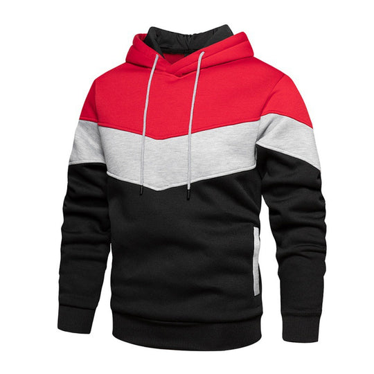 Herren Sportlicher Kapuzenpullover mit modernem Farbblockdesign und atmungsaktiven Eigenschaften EB