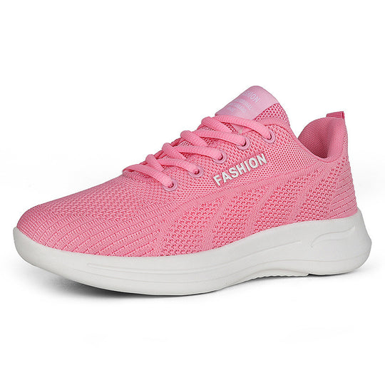 Damen Sportliche Lifestyle Sneakers aus atmungsaktivem Mesh mit dämpfender Sohle EB