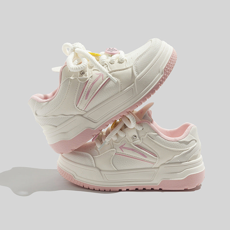 Damen Sportliche Plattform Sneakers mit atmungsaktiver Oberfläche und einzigartigem Design EB