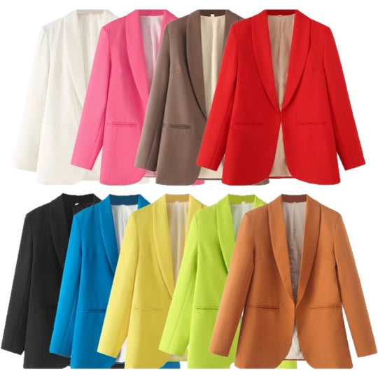 Damen eleganter Blazer mit einzigartigem Schnitt und Taschen EB