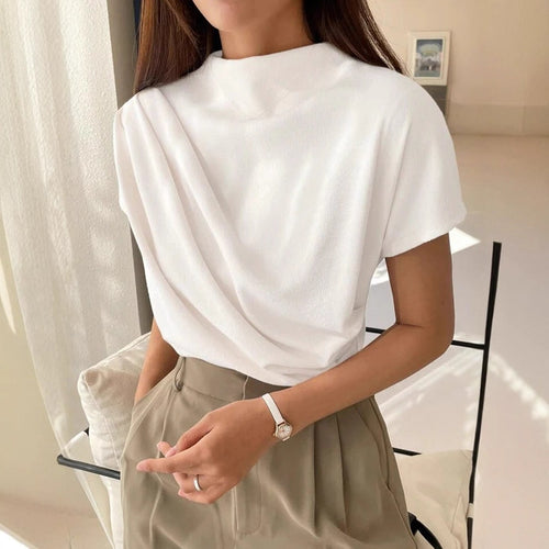 Damen Elegantes und lässiges Oberteil mit drapiertem Design EB