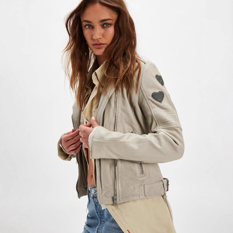 Damen jacke mit Herz-Applikationen EB