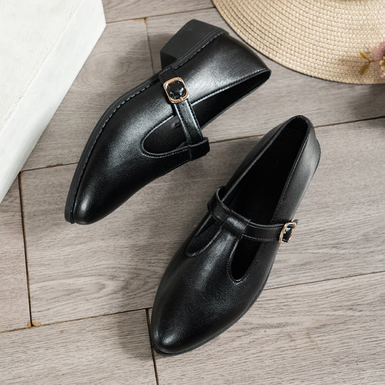 Damen elegante Schnürschuhe mit modischem Riemen und bequemer Sohle EB