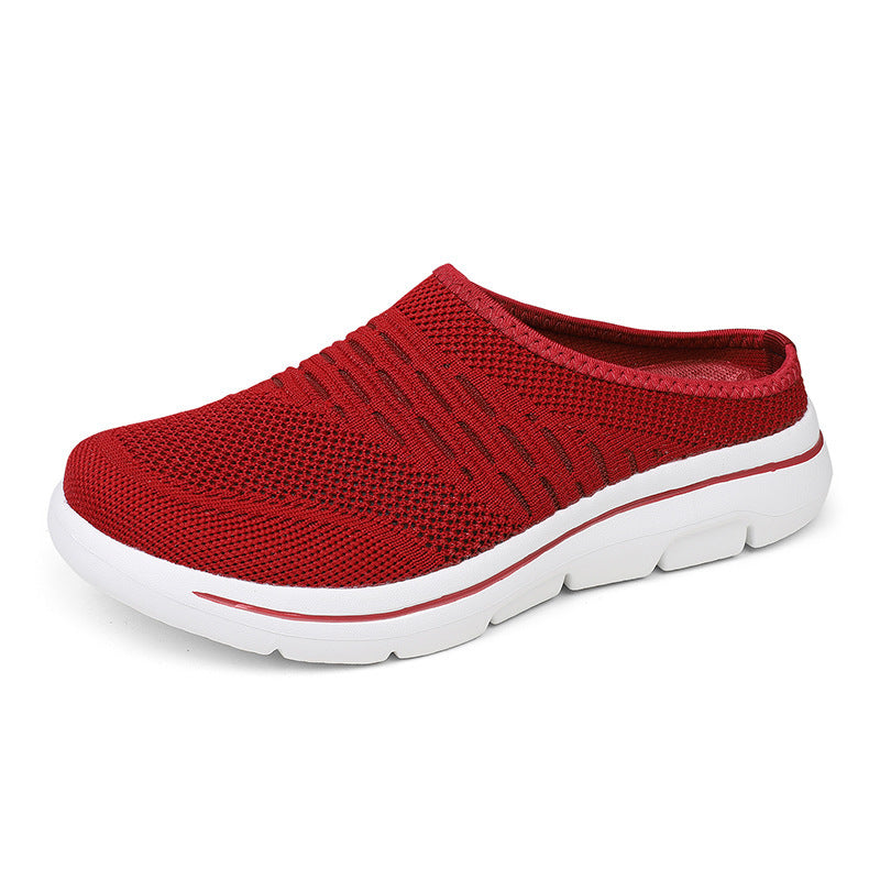 Damen Bequeme Freizeitclogs aus atmungsaktivem Strickmaterial EB